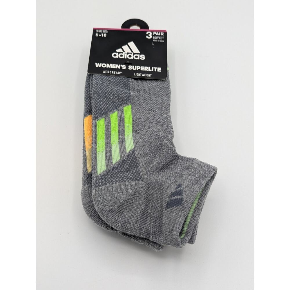 3 Pairs Adidas Aeroready Superlite Women's Size 5-10 Low Cut Lightweight Socks